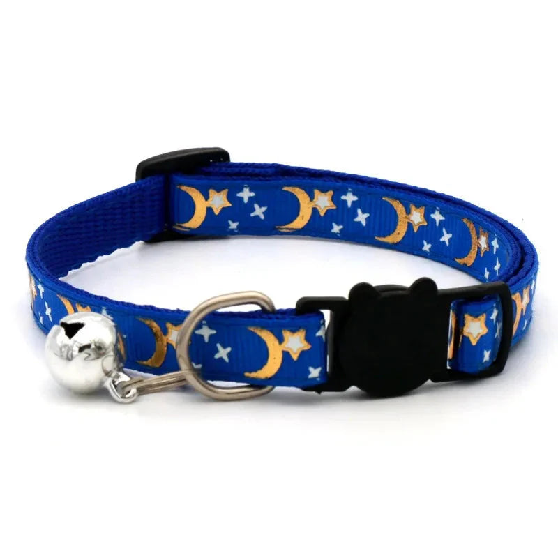 Colorful Pet Collar with Bell – Adjustable for Cats & Small Dogs